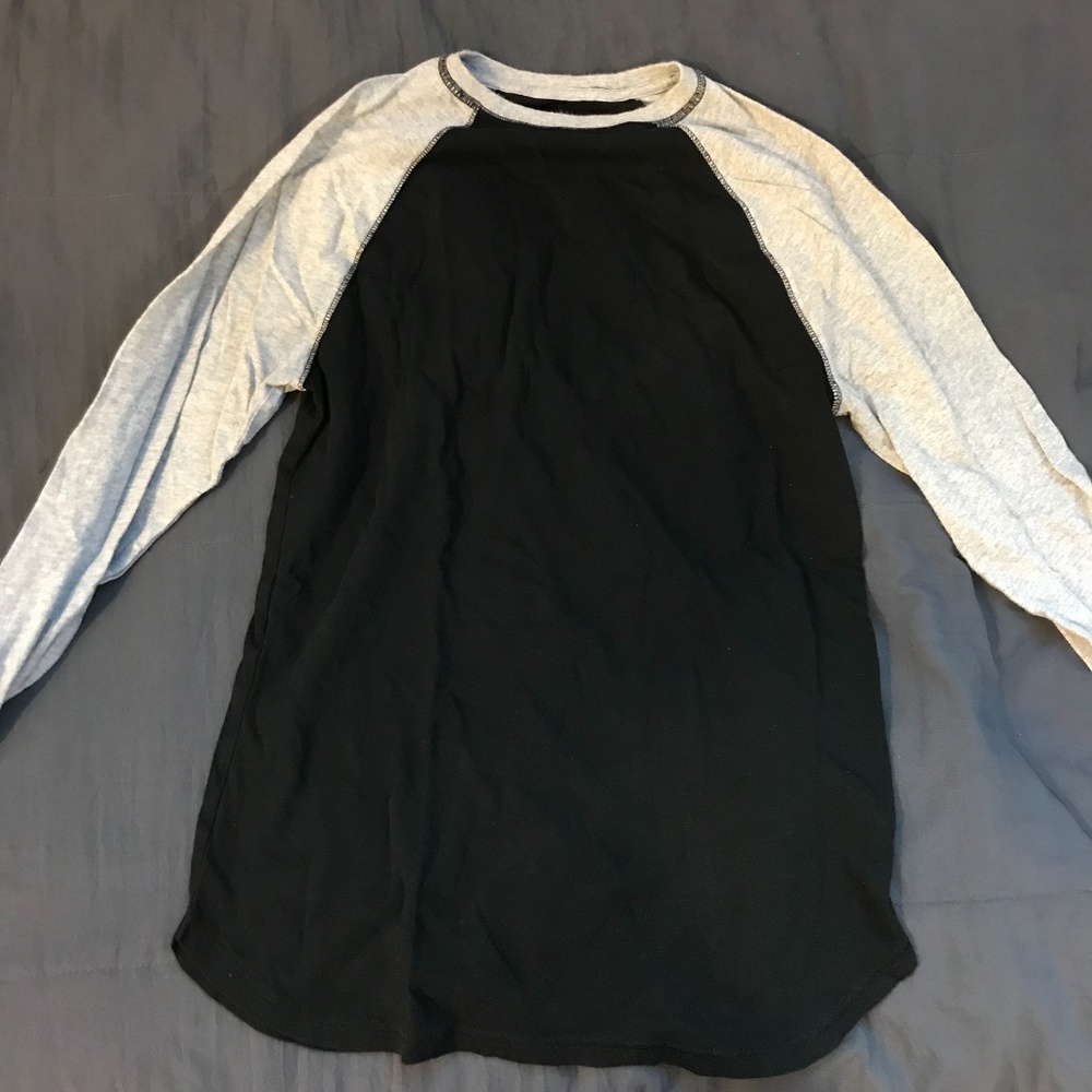 Long Sleeve Black And Grey GoodFellow Tee